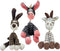 Squeaky Dog Toys for Puppy - 3 Pack Stuffed Animal Plush Toys with Squeakers for Small Medium Large Dogs