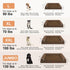 Large Orthopedic Dog Bed: Washable Bolster XL Bed for Medium Large Dogs, Waterproof Couch Sofa with Removable Cover -