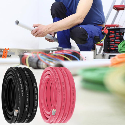 NOVINO 10 10 10 10FT 10FT Black,10 Gauge Marine Wire AWG Marine Grade Wire Include Gauge Red & AWG Tinned Copper