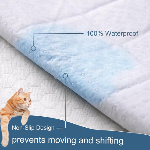 Waterproof Dog Couch Cover, Anti-Slip Bed Blanket for Furniture, Washable Protector Cover for Pet, Navy Blue (30" x 70")