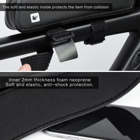 Rhinowalk Bike Bag, Top Tube Bag, Stable Bicycle Frame Bag, Professional Cycling Accessories
