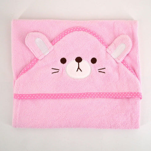 Goclothod Pet Hooded Bath Towel, Cartoon Drying Bath Towel Absorbent Bathrobe Warm Blanket for Pets