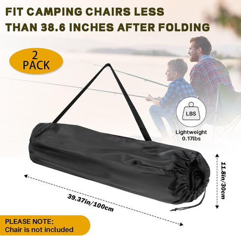 Antrys 2 Pack Camping Chair Replacement Bag for Coleman Portable Folding Chair Carry Bag with Shoulder Strap