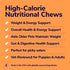 Dog Weight Gainer Chews for Energy & Mass, High Calorie Supplement for Healthy Weight Gain, 60 Treats