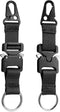 Tactical Keychain with Heavy Duty Quick Release Metal Buckle, EDC Gear Clips with HK Clip and Stainless Steel Ring