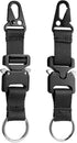 Tactical Keychain with Heavy Duty Quick Release Metal Buckle, EDC Gear Clips with HK Clip and Stainless Steel Ring