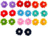 PET SHOW 10 Pairs Flower Small Dogs Hair Bows - 10 Colors with French Barrette Hair Clips