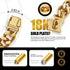Gold Dog Chain Collars 18K Metal Cuban Link with Secure Buckle for Small Medium Large Dogs