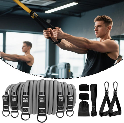 Generic Workout Bands | Fitness Elastic Band - Heavy Duty Non-Slip Strap Equipment for Physical Strength Stretching