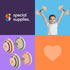 Set Set Set (Set 2 Special Supplies Kids Wooden Workout Play Weights - Adjustable Dumbbells for Home Gym Equipment