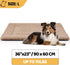 Dog Bed Mat, Washable Crate Pad, Ultra Soft & Anti-Slip Large Bed for Dogs Up to 70 lbs, 36" x 23", Brown