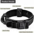 Tactical Dog Collar, Adjustable Military Training Nylon Dog Collar with Control Handle and Heavy Quick-Release Metal Buckle for Small Medium Large Dogs, Black M
