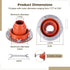 Tent Stove Jack Kit, Flexible Silicone Pipe Boot, High Temp Roof Flue Kit for Bell Tent, Yurt, Wood Burner