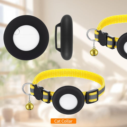 ZEMBSOYA GPS Collar for Pets with Long Battery Life Compact and Universal Collar for Locating Pets with Bell