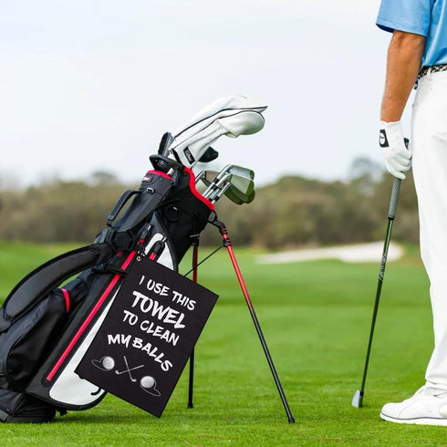 Funny Printed Golf Towel, Microfiber Golf Towels with Clip for Golf Bags, Gifts for Men