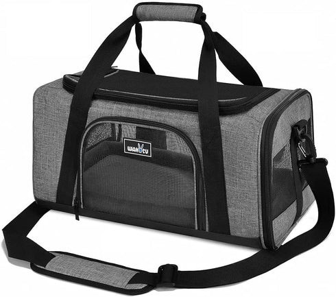 TSA Approved Pet Carrier for Small Cats Dogs - Travel Bag with 5 Mesh Windows, 3 Entrances, and Locking Safety Zippers