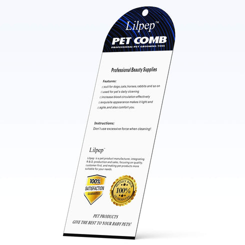 Double-Sided Pet Steel Comb, Stainless Steel Dog Comb in 2 Sizes for Cleaning, Massage, and Grooming