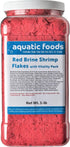 Aquatic Foods Inc. Red Brine Shrimp Color Enhancing Flakes with Vitamin Vitality Pack, Premium Zeigler