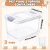 Acellegic 2 Pack 2 Animal(9.5 6.7 7.1 Inches) Airtight Dog Food Storage Container Pet Dog Cat Food Storage Bin