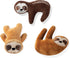 Fringe Studio 3PCS Plush Dog Toy Set, Basic Sloths, PetShop Collection