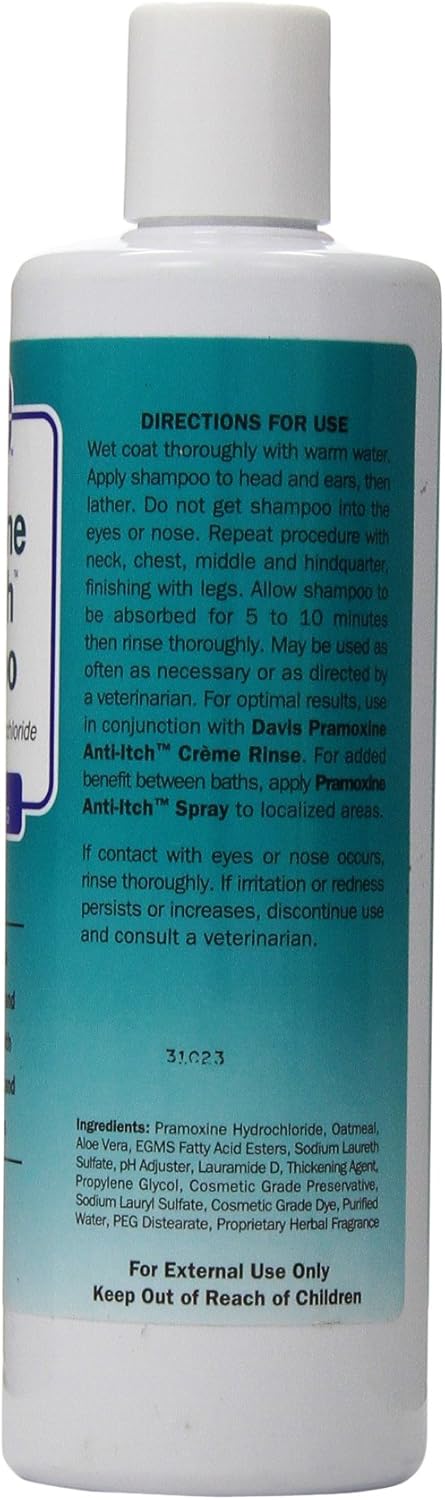 12 oz Davis Pramoxine Anti-Itch Dog & Cat Shampoo