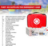 Travel-First Aid-Kit Car-Home 300PCS Survival-Kit Outdoor-Adventure - Small Portable Red Emergency Essential Sets Office Hiking Camping Business Public Must Have First Aid Gear Equipment 1st Aid