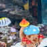 Zerodeko 1PC Resin Mushroom Hideout House, Fish Tank Cave Ornament for Small Fish Tank