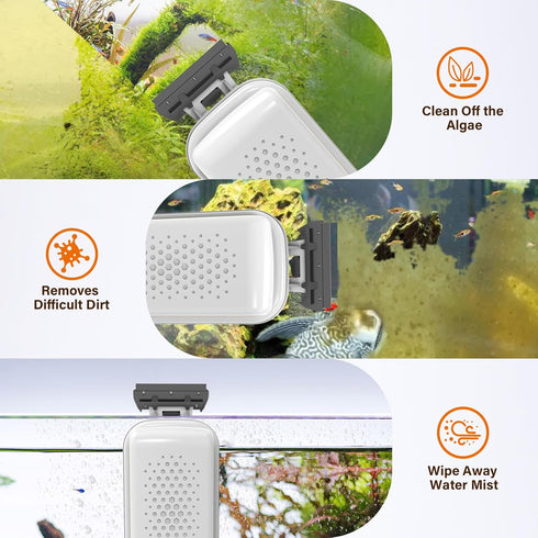 0.1 0.7 Inch fishkeeper Magnetic Aquarium Fish Tank Glass Cleaner - Exquisite & Super Strong Magnetism, Double Side