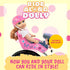 Pink Bike Helmet for 18" Dolls, Includes Decorative Decal Stickers Accessory