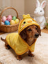 IOICYBF Dog Hooded Bathrobe Towel, Fast Drying Bath Towel Absorbent Warm Blanket Yellow M