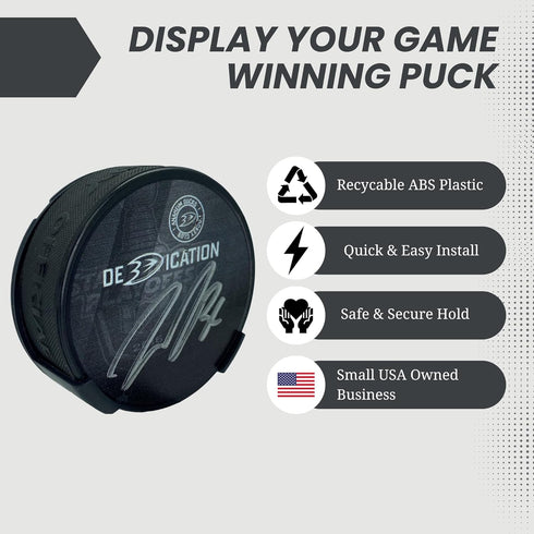 Hockey Puck Display Case Wall Mount, Player Gifts, Ice Hockey Wall Decor, Holder for All Pucks