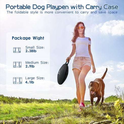 Dog Playpen,Pet Playpen,Foldable Puppy Cat Playpen, Portable Exercise Kennel Tent Crate,Water-Resistant Breathable
