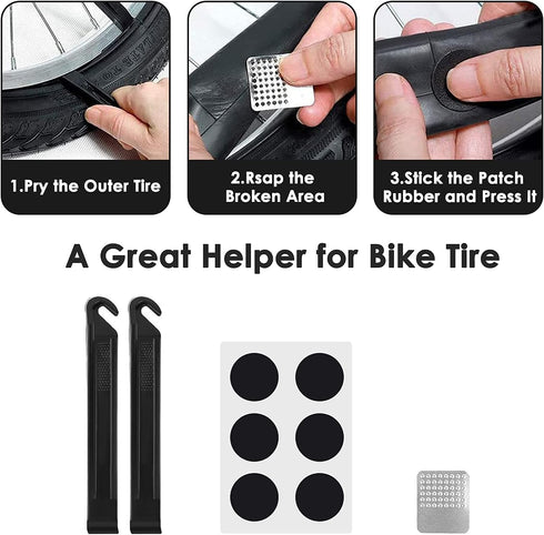 WOTOW Bike Repair Tool Kit - 21 in 1 Bicycle Multitool for Emergency Maintenance, Bike Hex Key Wrench & Carrying Case