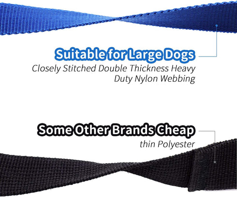 HIKISS Long Dog Leash, Obedience Recall Training Lead for Large Dogs, 15ft 20ft 30ft 50ft 100ft, Blue 15ft