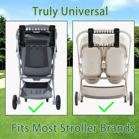 Hailinbeibei 16-Club Golf Stroller Attachment - Stroller Golf Caddy & Golf Club Holder, PETG Safe & Capacity, Fits