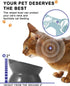 Y YHY Raised Cat Food Bowl, Ceramic Elevated Dish with Title Angle to Protect Cat's Spine, Anti Vomiting, Grey