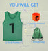 Set 12 Pack Scrimmage TOEPODO Pinnies of Vests Soccer Bibs Team Practice Pinnies with Drawstring Bag & Captain's