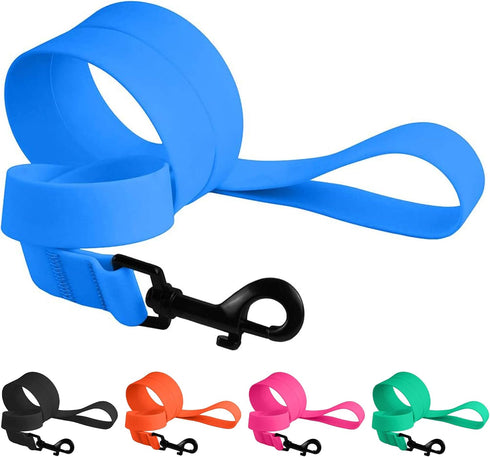 CollarDirect Waterproof Dog Leash - Durable Pet Leashes for Walking, Training, Running - Small, Medium, Large - Blue