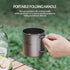 iBasingo 300ml Titanium Mug with Lid, Ultra-light Portable Camping Pot for Hiking & Picnic