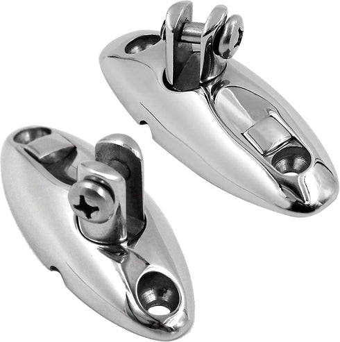 SHENGHUISS Quick Release Bimini Top Swivel Hinge - 316 Stainless Steel Deck Side Mount Marine Hardware with Screws