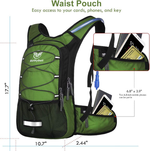 Hydration Pack, Insulated Backpack with 2L BPA Free Bladder, Hiking for Men, Women, Kids
