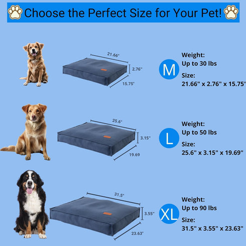 Dog Bed, Crate Bed Orthopedic for Medium and Large Dogs, Soft, Warm, Durable, Removable Washable Cover
