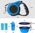 Retractable Dog Leash, Automatic Telescopic Tractor Tape, 10/16 FT Durable with Folding Bowl, Dispenser for Small