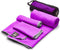 OlimpiaFit Quick Dry Towel Set - 3 Size Pack of Lightweight Microfiber Travel Towels w/Bag for Camping, Beach, Gym