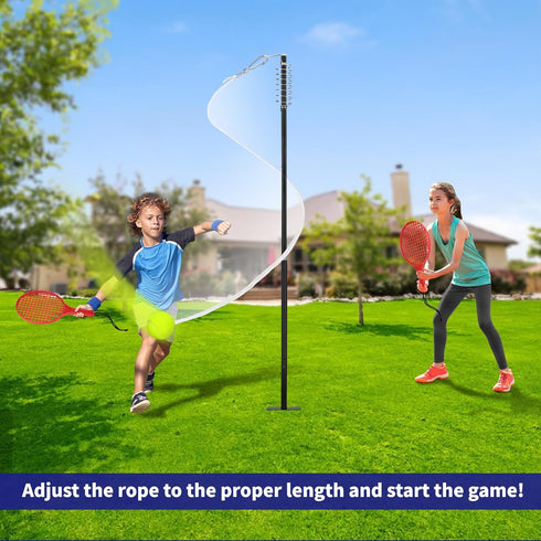 Set 360 Set.Tetherball Tetherball Tennis with with Swivel Hook PoleBall, Rope and Paddle Outdoor Equipment