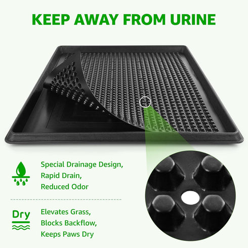 20''x25'': Portable Dog Grass Pad with Tray Dog Litter Box with Artificial Grass Patch Bathroom Mat & Washable Pee Pad