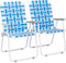 Hikarinowa 2 Pack Patio Folding Lawn Chairs for Adults,Outdoor/Indoor Portable Beach Chair,Folding Webbed