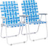 Hikarinowa 2 Pack Patio Folding Lawn Chairs for Adults,Outdoor/Indoor Portable Beach Chair,Folding Webbed