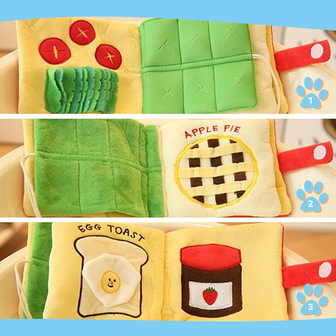 Dog Enrichment Toys, Interactive Sniff Mat, Cute Slow Feeder Snuffle Book for Pets