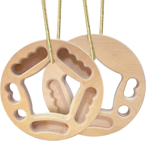 Generic Hangboard Rock Climbing - Wood Anti-Slip Grip Blocks for Finger Strength and